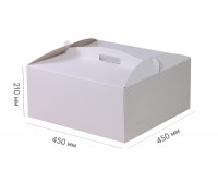 Коробка для торта 450*450*210 белая