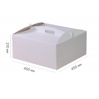 Коробка для торта 450*450*210 белая
