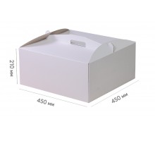 Коробка для торта 450*450*210 белая