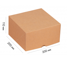 Бокс под капкейки – Крафт (на 4 шт.) 200*200*110 мм