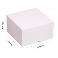 Box for cupcakes - White (4 PCs.) 200*200*110 мм