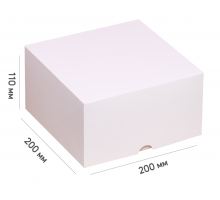 Box for cupcakes - White (4 PCs.) 200*200*110 мм