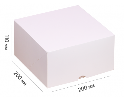 Бокс під капкейки - Білий (на 4 шт.) 200*200*110 мм