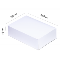 Box for cupcakes - White (6 PCs) 240*165*75 mm