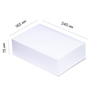 Box for cupcakes - White (6 PCs) 240*165*75 mm