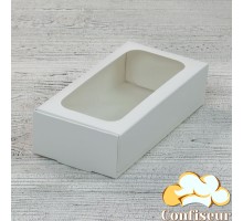 Box for macaroons white with a window 200*100*50