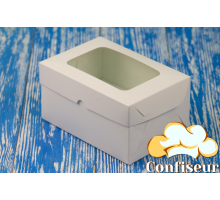 Box for 2 cupcakes - White with window 160*110*85
