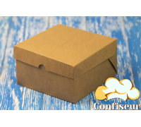 Упаковка для бенто-торта, кексів крафт 160*160*90 мм