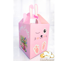 Коробка 120*120*150 мм Вушки рожева