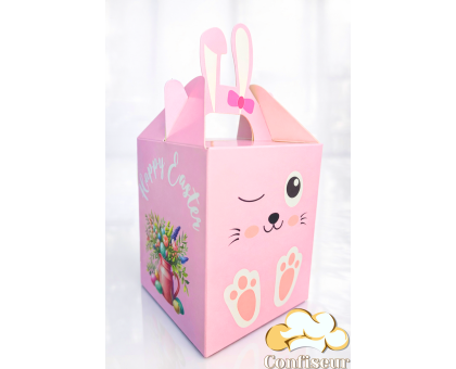 Коробка 120*120*150 мм Вушки рожева