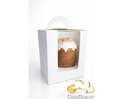 Коробка для паски 160*160*200 мм біла