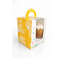 Коробка для паски 160*160*200 мм жовта