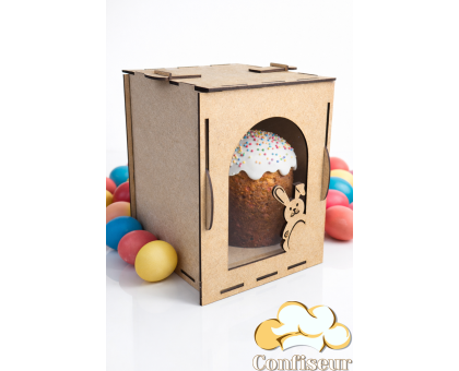 Коробка для паски 130*130*180 мм крафтове ДВП