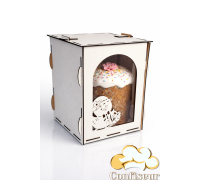 Коробка для паски 155*155*200 мм біле ДВП