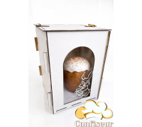 Коробка для паски 185*185*270 мм біле ДВП