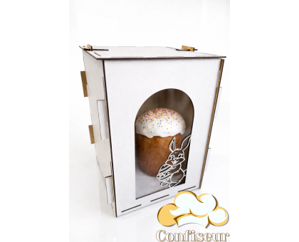 Коробка для паски 185*185*270 мм біле ДВП