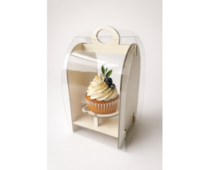 Коробка «Arc Case» 90*90*120 ДВП та прозорий пластик