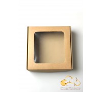 Коробка 150*150*35 з віконцем крафт