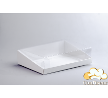 Коробка 200*150*50 з прозорою кришкою,  біла