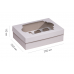 Коробка для 12 капкейков 350*250*110 белая с окном