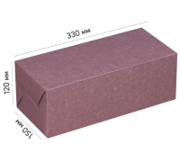 Box for meringue rolls Kraft 330*150*120