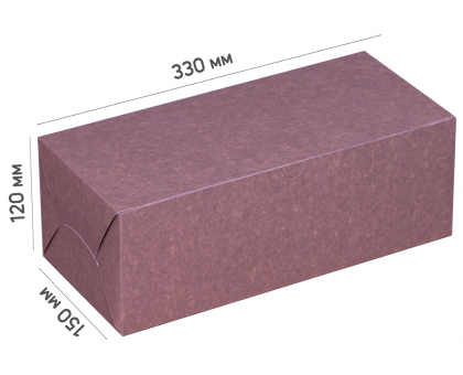Box for meringue rolls Kraft 330*150*120