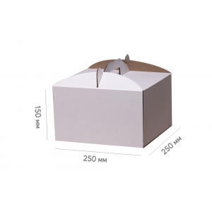 Box for cake 250*250*150 white