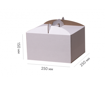 Box for cake 250*250*150 white