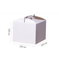 Коробка для торта 250*250*200 белая