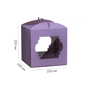 Cake Box 250 * 250 * 250 Brown With Window