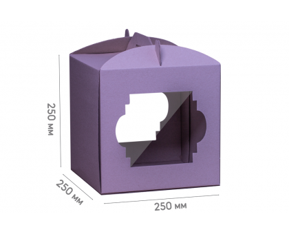 Cake Box 250 * 250 * 250 Brown With Window