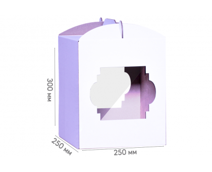 Cake Box 250 * 250 * 300 white with window