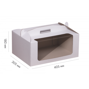 Cake Box 305 * 405 * 180 White with window