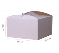 Коробка для торта 350*350*200 белая
