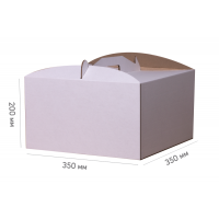 Коробка для торта 350*350*200 белая