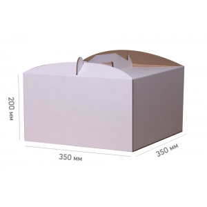 Коробка для торта 350*350*200 белая