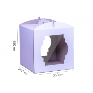 Cake box 350*350*350 white with a window