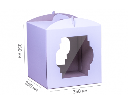 Cake box 350*350*350 white with a window