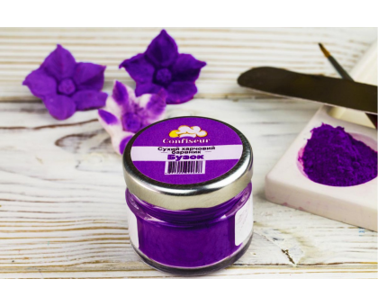 Confiseur - барвник сухий (пилок,  жиророзчинний) Бузок 30 мл