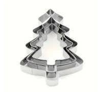 Набор вирубок для печива та пряників Ялинка (набір 3 шт)