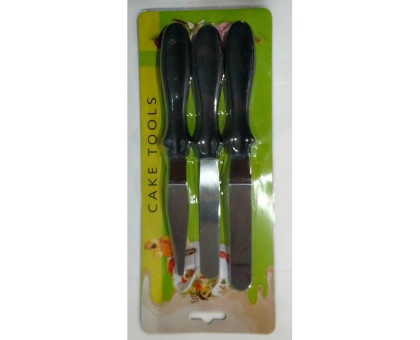 Шпателі кодитерские нержавіючі з чорними ручками L 240 мм