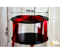 Тубус для торта d300 мм, h150 мм (чорний)