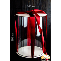 Тубус для торта d300 мм, h350 мм (білий) Тубус для торта d300 мм, h350 мм (білий)
