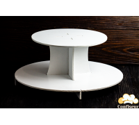 Стенд дерев'яний білий на 2 яруси