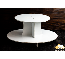 Стенд дерев'яний білий на 2 яруси