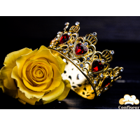 Корона для торта з сердечками d 8см 