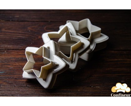 Set of cookie and gingerbread cutters Star (set of 3 pcs. 6 sizes)