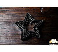 Набір вирубок для печива та пряників Зірка (набір 5 шт)