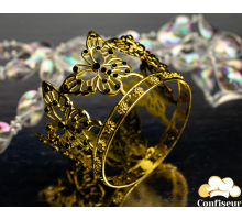 Корона для торта Метелики d 7.5см "Золото/Чорна"