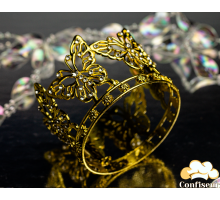 Корона для торта Метелики d 7.5см "Золото/Діамант"